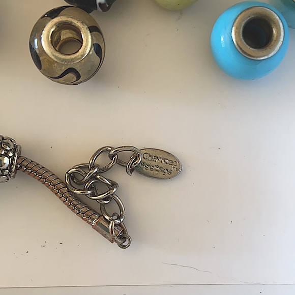 Charm bracelet with extra transferable beads and charms - Picture 6 of 6